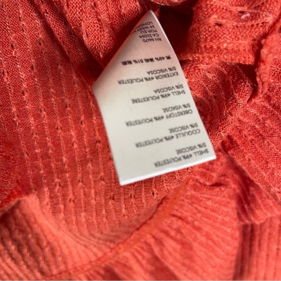 Maeve x Anthropologie Addie Ruffled Hacci Pullover Top In Orange Size S - Picture 5 of 6